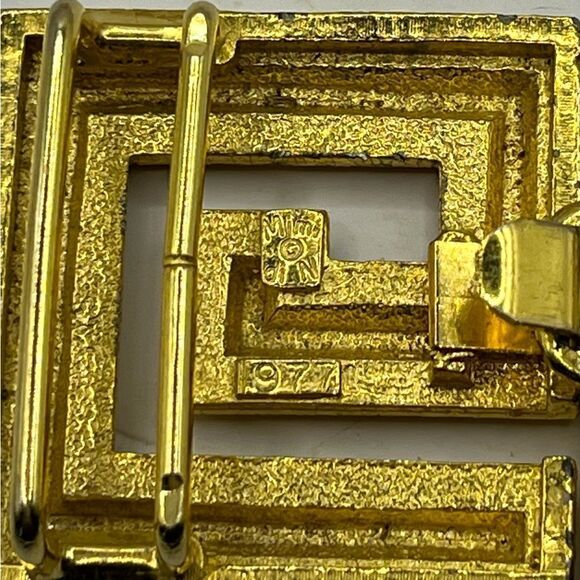Rare 1997 Mimi Di N, VTG double G gold tone belt buckle - Picture 4 of 5